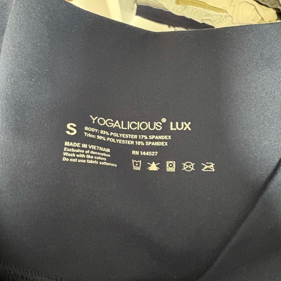 Yogalicious Blue Flare Yoga Pants - Picture 3 of 3